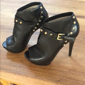 Michael Kors Black peep toe heels